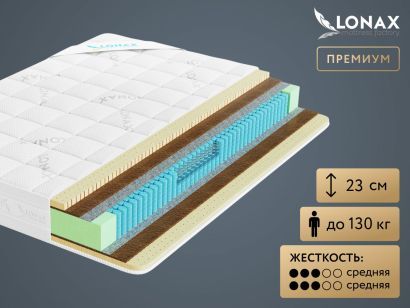 Матрас Lonax Medium S1000 100x195