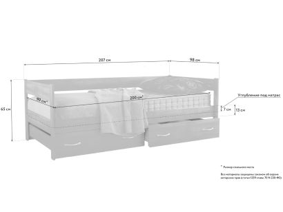 Кровать DreamLine Тахта с ящиками - фото 2