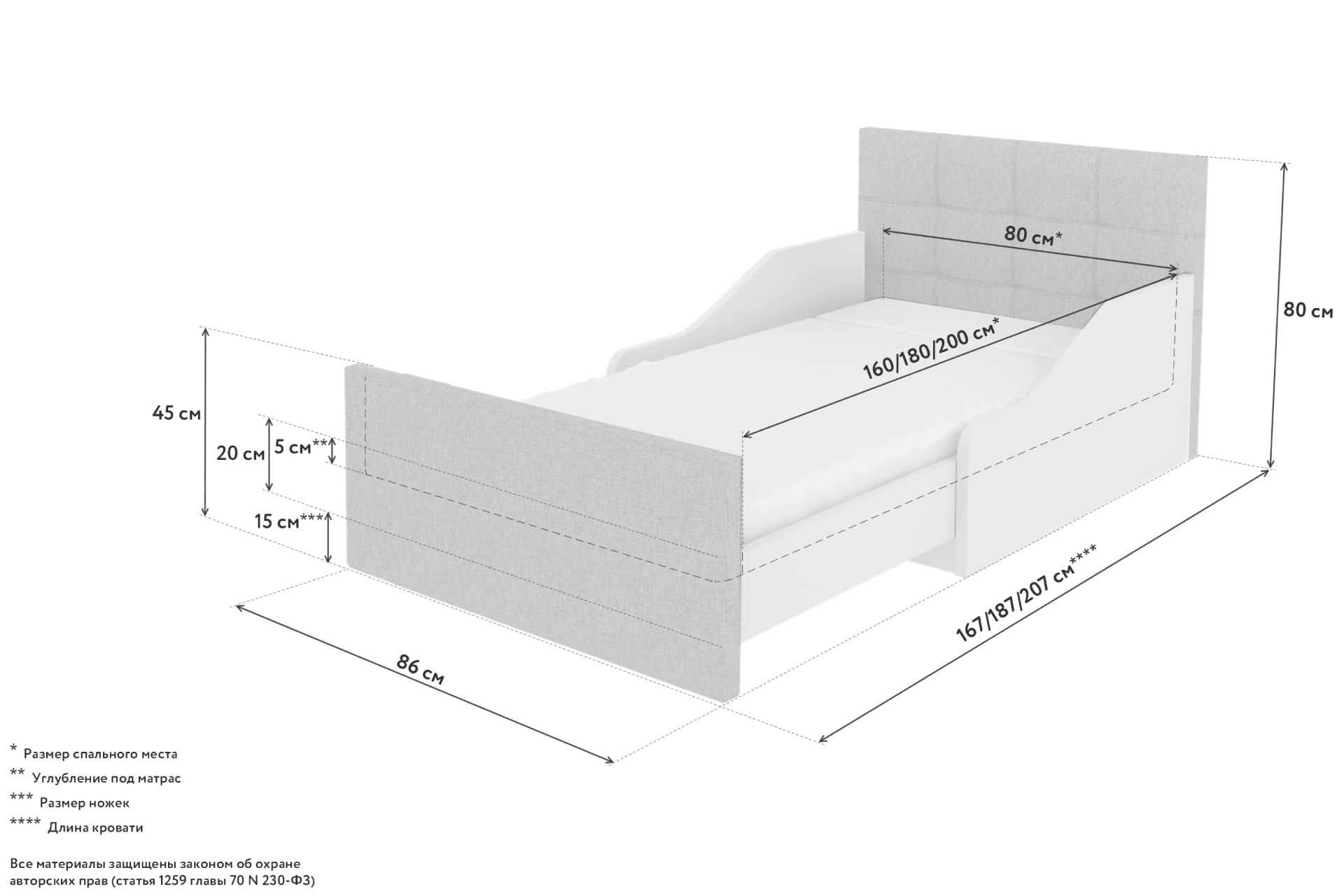 Детская кровать трансформер размеры спального места