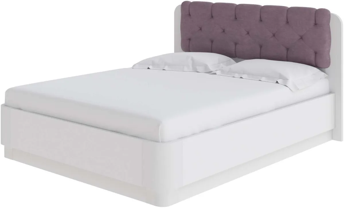 Орматек односпальные. Кровать Wood Home 2. Белый жемчуг ЛДСП