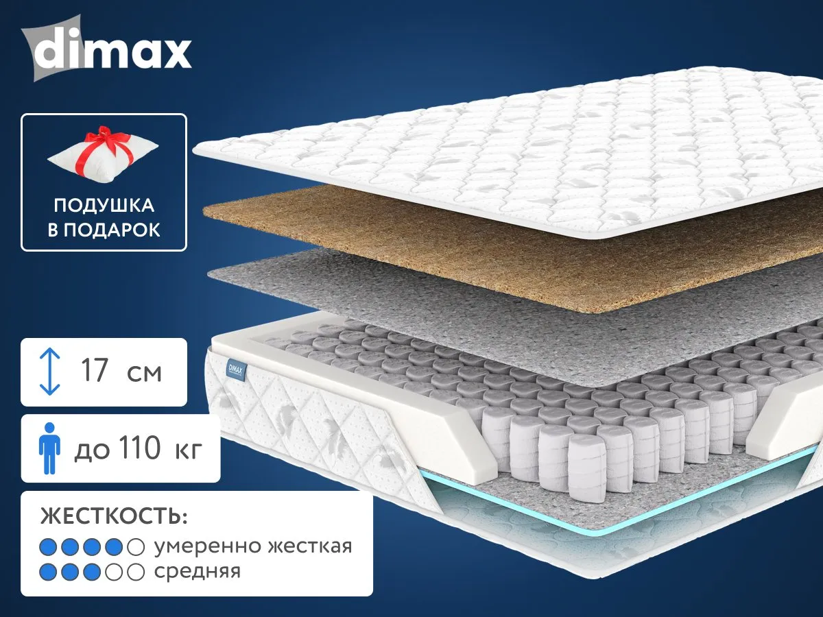 Матрас Dimax Оптима Премиум Хард Лайт 90x190