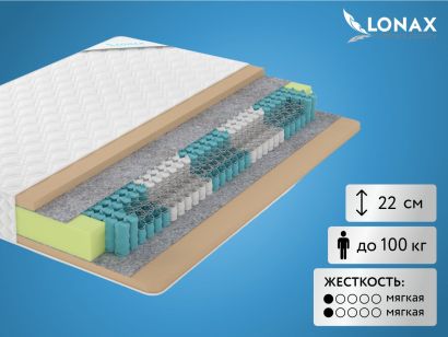 Матрас Lonax Memory TFK 5 зон