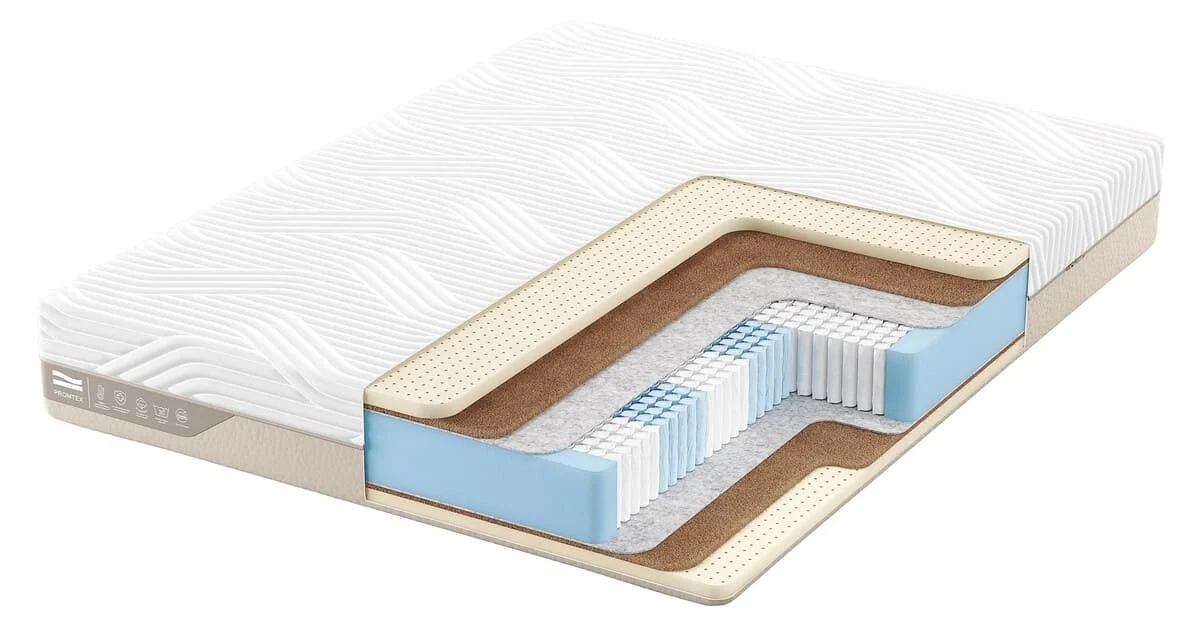 Матрас Promtex Micropacket Middle, в разрезе, вид с угла