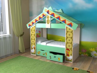 Детская кровать СлавМебель Теремок с ящиками - фото 3
