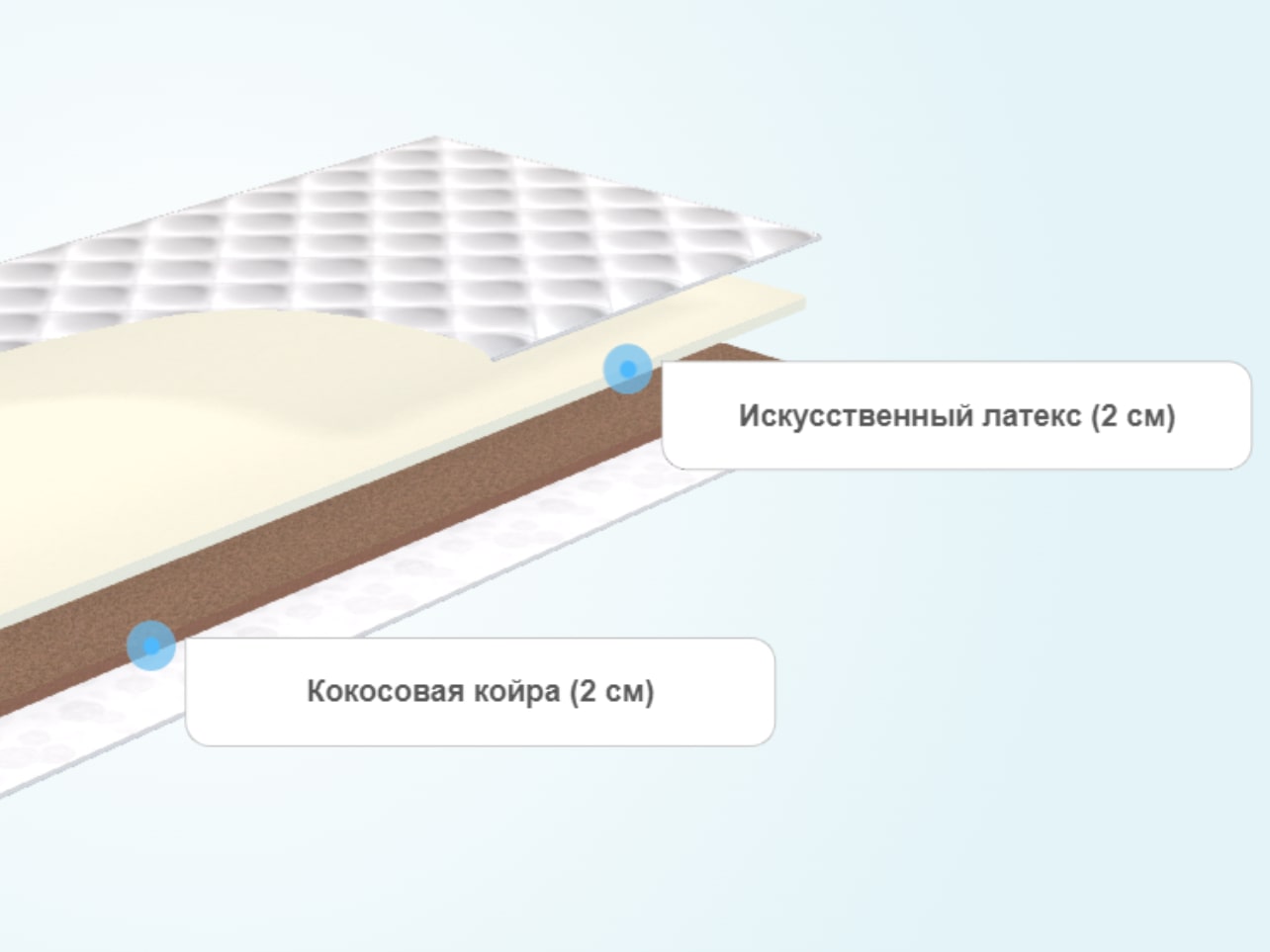 Тонкий матрас складной Promtex Latex Eco 2/Cocos 2 – купить в Москве, цены  в интернет-магазине «МногоСна»