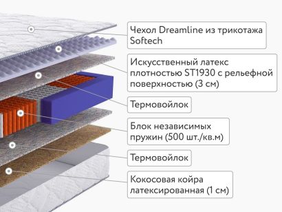 Матрас DreamLine Cocos Antistress 2 in 1 S1000 140x200