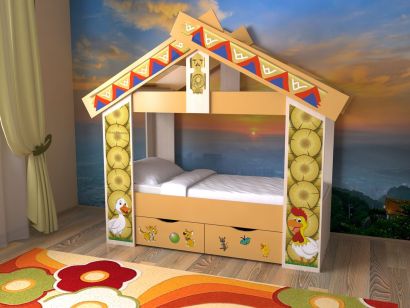 Детская кровать СлавМебель Теремок с ящиками - фото 2