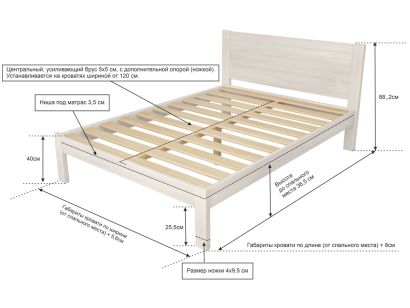 Кровать Alitte Abillion Wood Side Likira Extra 140x200 - фото 3