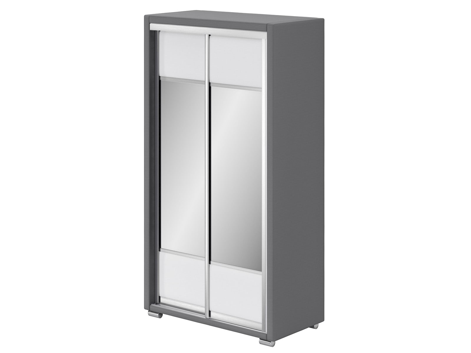 Шкаф 2х дв Orma Soft 2 (2 зеркала) серый