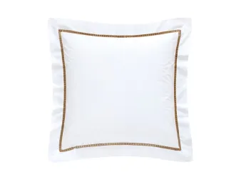 Наволочка Luxberry Bovi San Marco, перкаль, белый/золотой 70x70