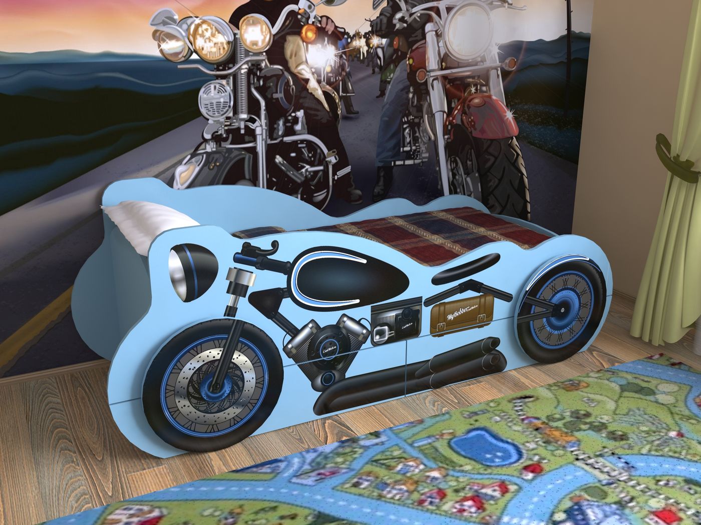 Качалка на пружине для детской площадки “Мотоцикл” 110
