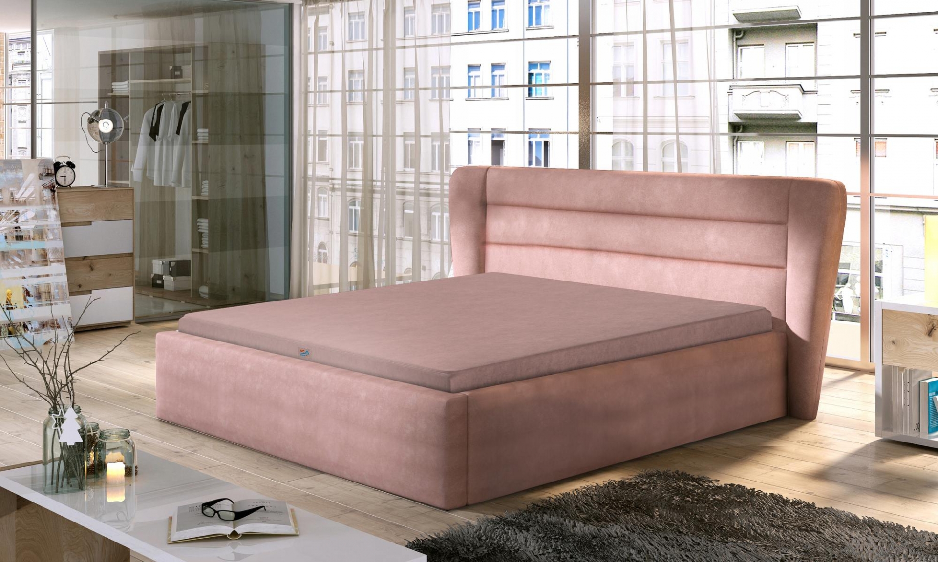 Кровать SLEEPART Венеция (160 х 200 см) бархат yd-33