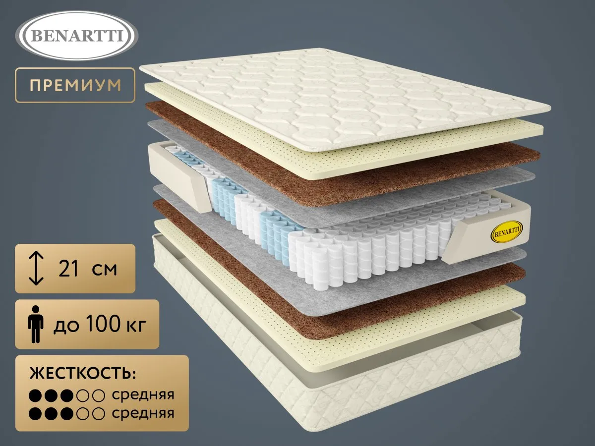 Матрас Benartti Prime Optima S1000 140x200